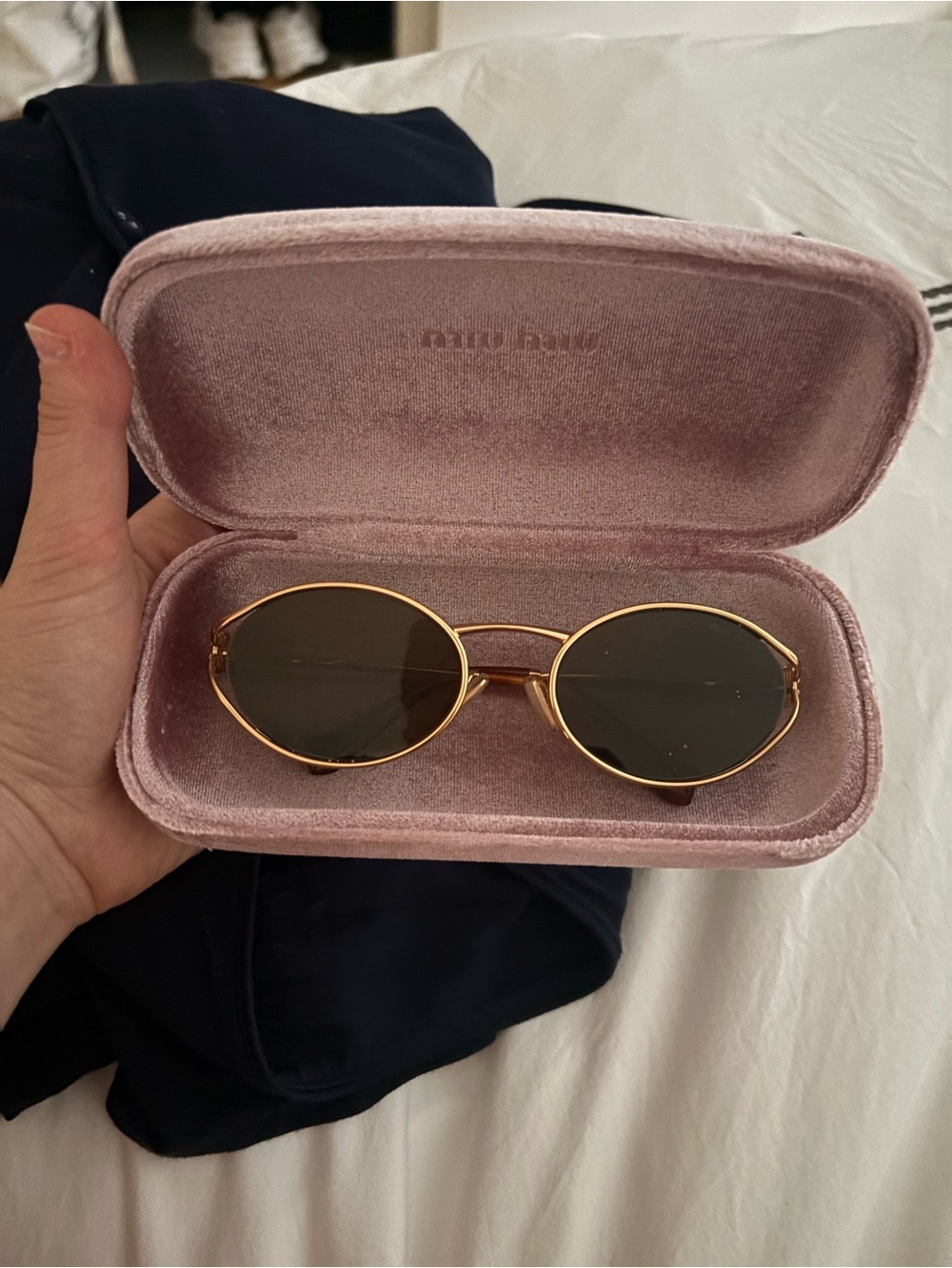 Miu Miu Gold Frame Sunglasses